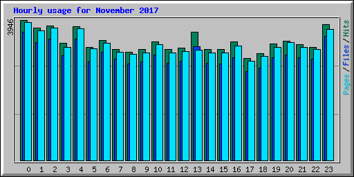Hourly usage for November 2017