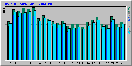 Hourly usage for August 2018