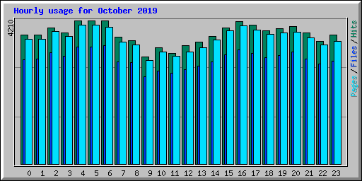 Hourly usage for October 2019