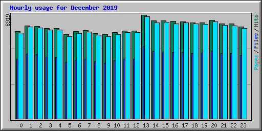 Hourly usage for December 2019
