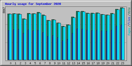 Hourly usage for September 2020