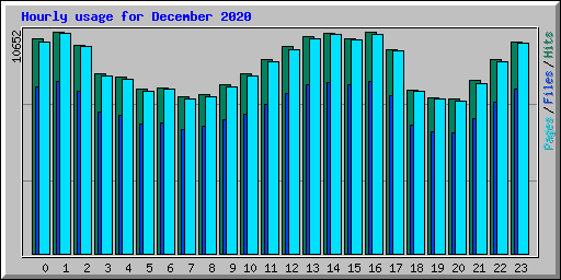 Hourly usage for December 2020