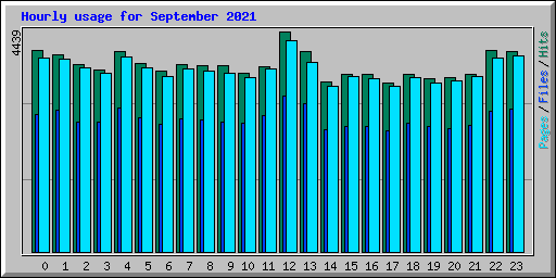 Hourly usage for September 2021