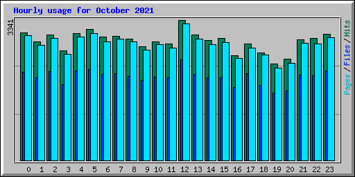 Hourly usage for October 2021