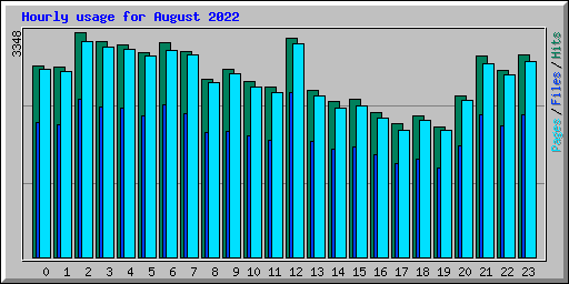 Hourly usage for August 2022