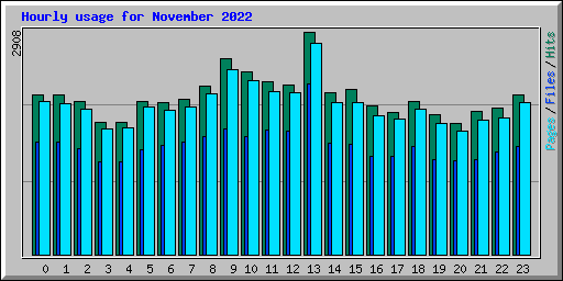 Hourly usage for November 2022