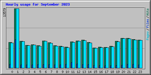 Hourly usage for September 2023